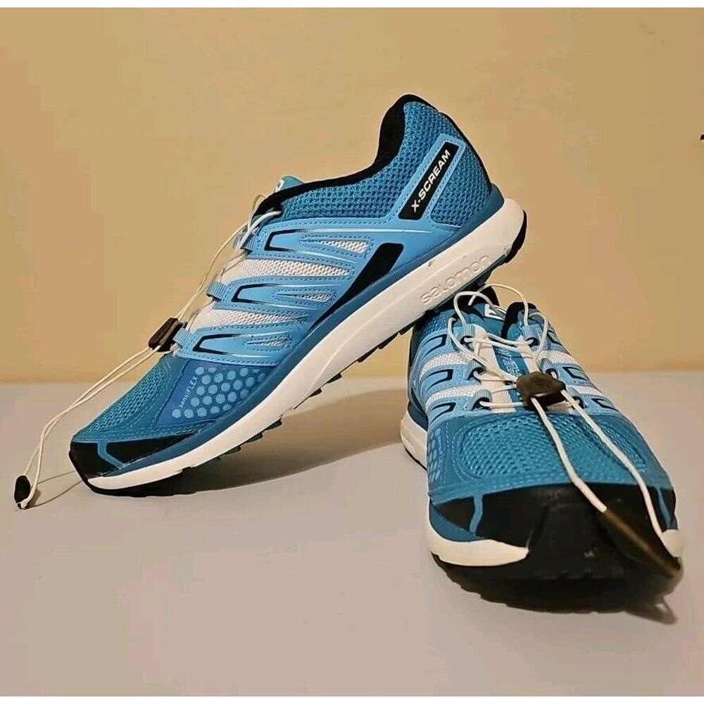 Salomon X-Scream Trail Light Weight Muscle‎ Running Shoes Sneaker 8.5 Blue